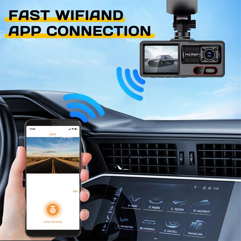 Скрытая видеорегистратор Wifi HD 1080P Ночное видение Автомобильный Телефонный интерфейс Мониторинг парковки Запись Видео высокого разрешения