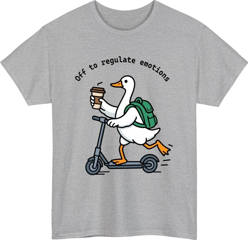Off to Regulate Emotions Duck TShirt Unisextal Health Teacher Counselor Tee Top