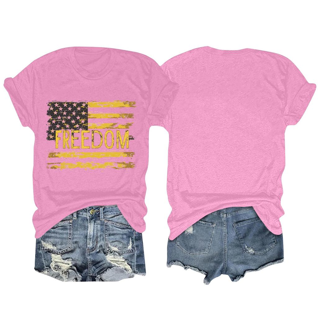 Женская мода больших размеров с принтом в стиле винтаж LA, повседневный топ с короткими рукавами