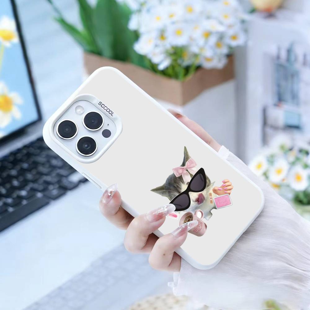 Big-eyed goofy Mouse Phone Case For iPhone 17,16,15,14,13,12,Pro MAX Black Matte Shockproof Cover