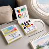 Portable Watercolor Paint Box 12 Colors Watercolor Kit Drawing Supplies Art Paint Set  Student Use