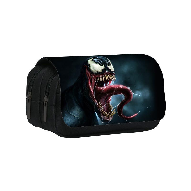 Marvel Venom Print Double Layer Stationery Storage Bag For Middle School Students