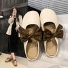 Soft Sole Outer Wear Bag Head Half Drag 2025 Spring and Summer New Shoes Casual Flat Women's Shoes Bow Comfortable Slippers