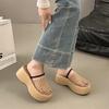 Mesh Women Platform Slippers High Heels Summer Slides Heeled Sandals 2025 New Brand Pumps Dress Designer Lady