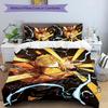 3pcs Agatsuma Zenitsu (4) Design Cover Set - HD Printed Bedding with 1 Cover and 2 Pillowcases - Perfect for Home and Dorm Decor