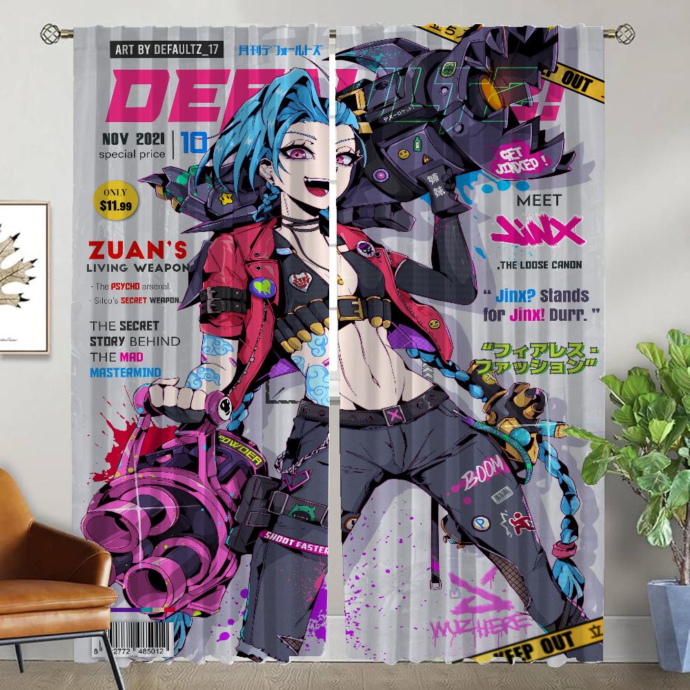 Tulle for Bedroom Hentai Blackout Curtain for Room 2 Panel Modern Living Room Curtains Shades Halloween Decoration Partition