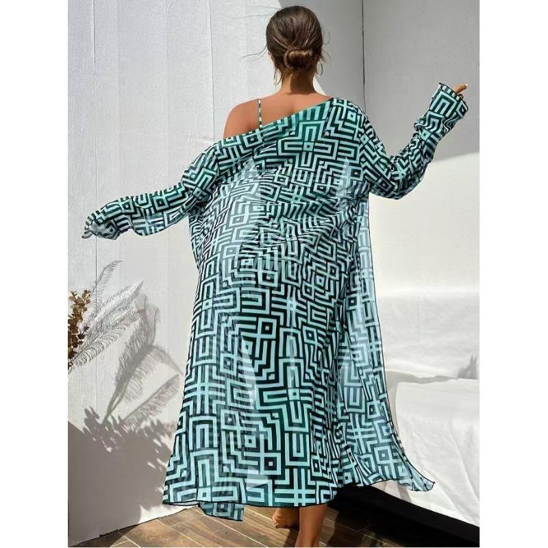 Новый европейский и американский женский раздельный купальник, блузка, трехкомпонентный, собирающий, пляжный, с высокой талией, бикини