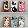 Чехол для телефона C-Chois S-Seung Hyuns для iPhone 16,15,14,13,12,11,Pro,Max,Plus,X,XS,SE4,E,Mini, Мягкий черный чехол