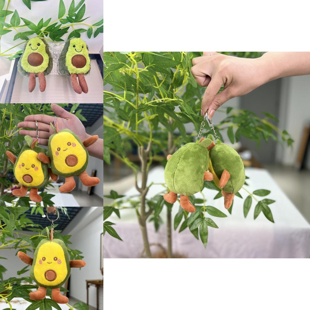 Adorable Avocado Stuffed Toy Keychain Super Soft Plush Doll Perfect For Kids