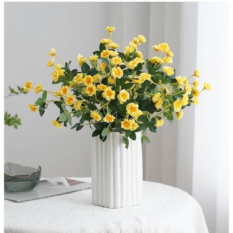 Реалистичный Букет из Шелковых Роз Для Декора Дома Маленькие Искусственные Розы Для Свадебных Центральных Композиций