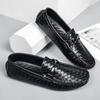 Модная роскошная мужская обувь ручной работы, модные удобные туфли-лоферы без застежек, повседневная мужская деловая обувь, легкая нескользящая обувь для вождения для мужчин