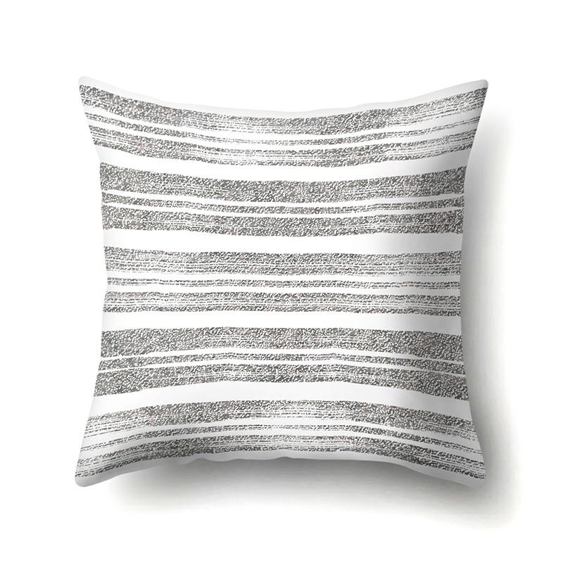 Polyester Pillow Case Decoration Home Gilt Printing Pillow Case Waist Cushion Cover Car Cushion Head Cushion Cover