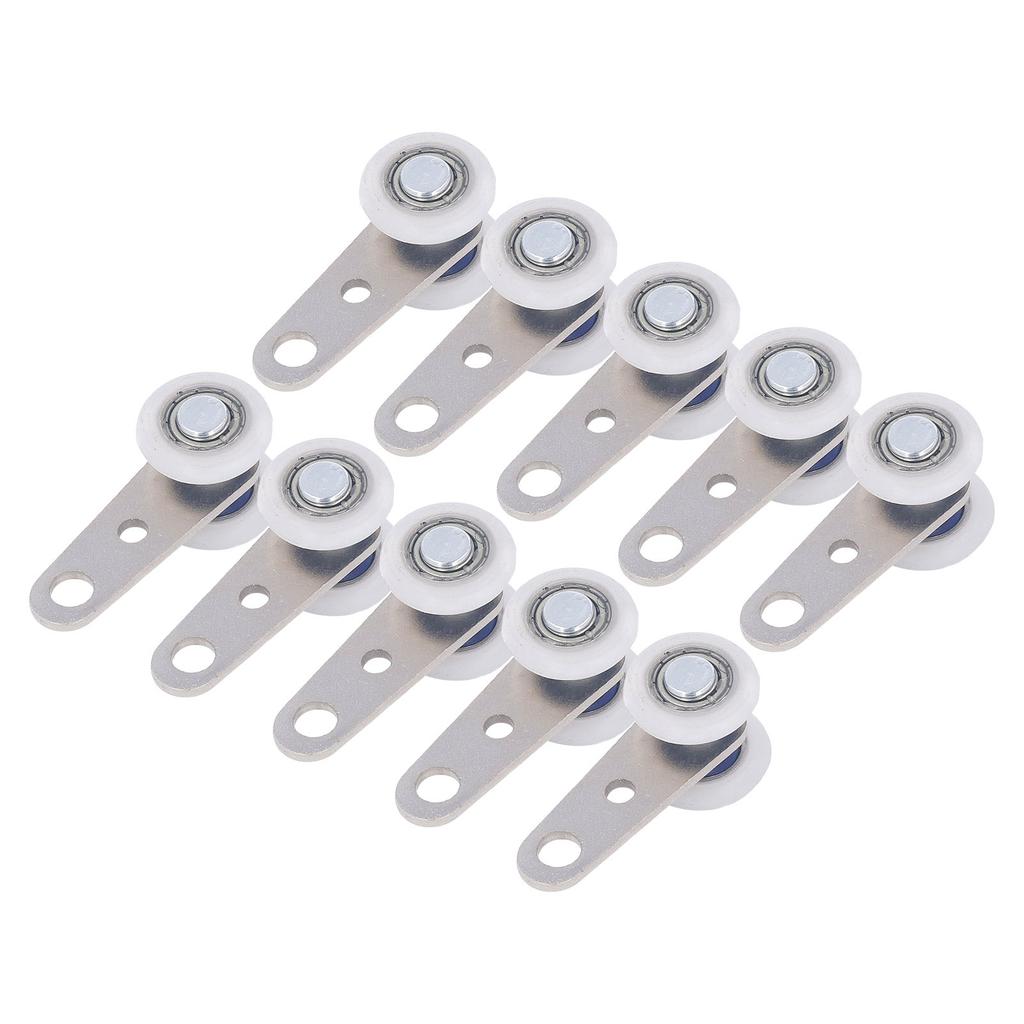 10 шт. Шкив из нержавеющей стали с нейлоновым подшипником, шкивный блок с 2 нейлоновыми колесами, диаметр 19 мм, длина 44 мм для раздвижной двери