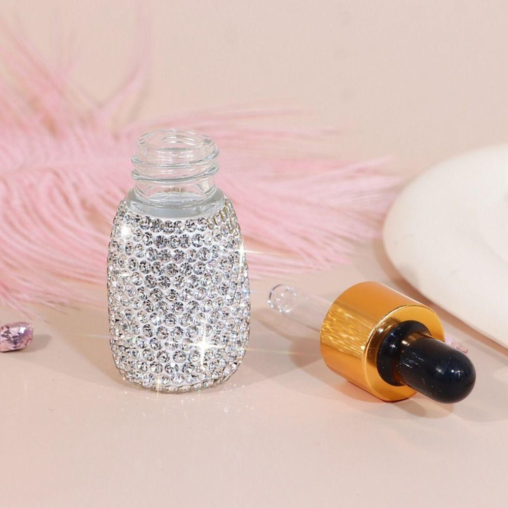 Бутылка-капельница для эфирного масла со стразами, игристые мини-бутылки-капельницы ручной работы