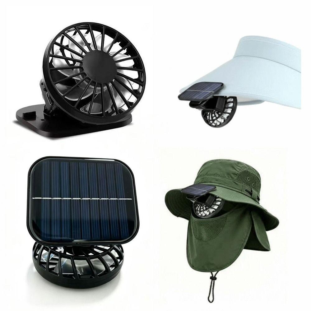 Portable Mini Solar Powered Fan Lightweight Hat Fan Unisex Cooling Fan Travel
