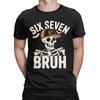 Bruh 67 Six Seven 6-7 Funny Brainrot Meme Tee Shirt for Men Women Printed T Shirts  100% Cotton Clothing