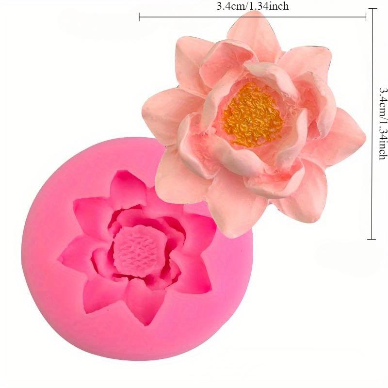 Silicone Mold Lotus Shape Mould Handmade Soap Plaster Decorative Flower Decoration Moulds