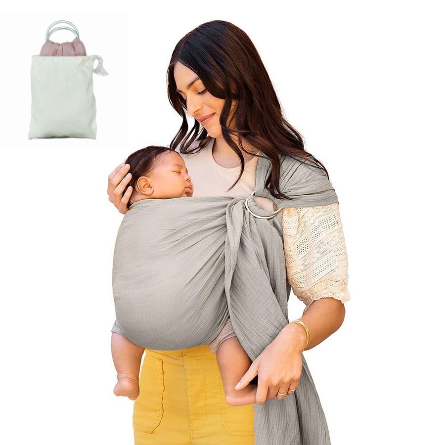 Baby Wrap Carrier, Soft and Adjustable for newborns weighing between 8 and 30 lbs