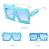 UV400 Square Frame Ladies Shades Plush Sunglasses Ladies Sexy Shades Punk Sun Glasses Soft Fur