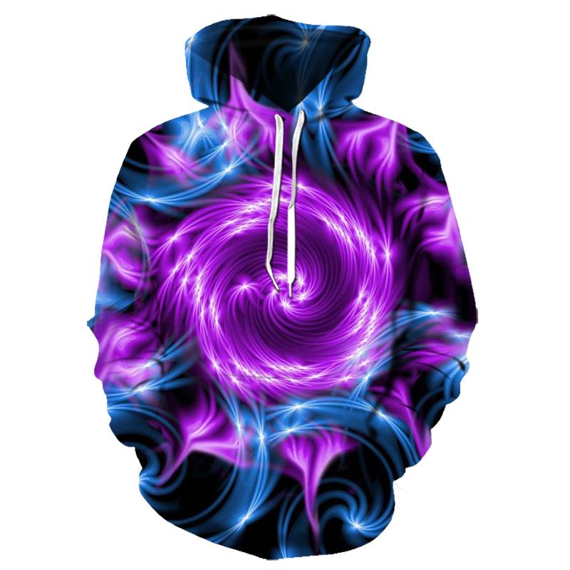 Красочная толстовка с фиолетовым пламенем, толстовка с 3D принтом, мужская с капюшоном, весенне-осеннее забавное пальто, мужская одежда, куртка, уличная одежда, толстовки