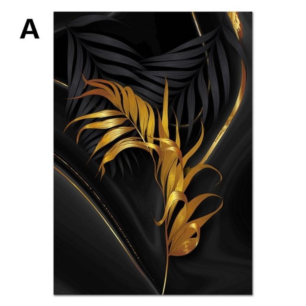 Nordic modern gold green leaf холст картина искусство постер украшение для дома гостиная настенная живопись холст искусство