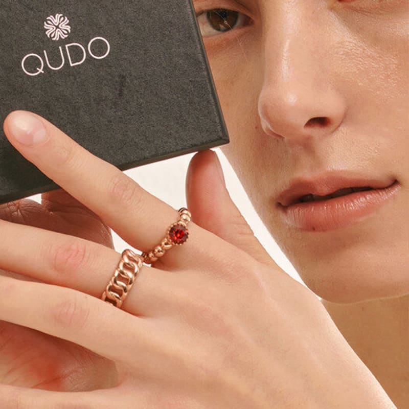 Qudokorea Kudo Beroli Кольцо Розовое Золото