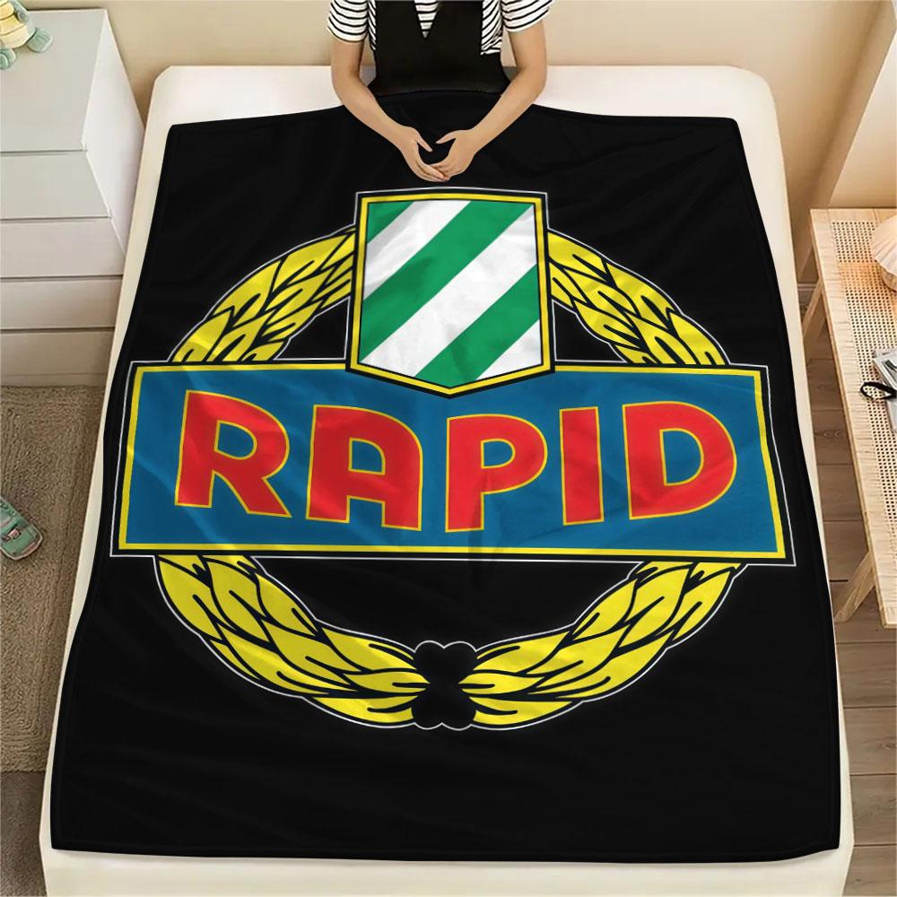 Rapid Wien logo FlAannel Blanket, High quality Comfortable for All Seasons, Home Decor, Warmth and Comfort