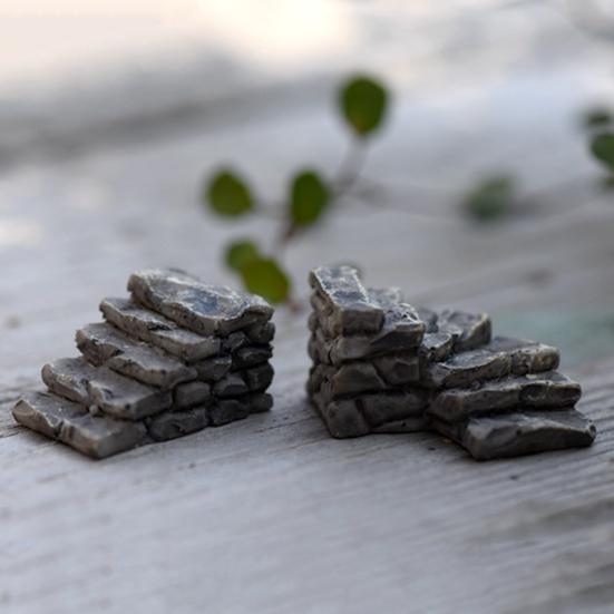 2 шт. мини-ступени из смолы, садовая миниатюрная каменная лестница, дорожный пейзажный орнамент