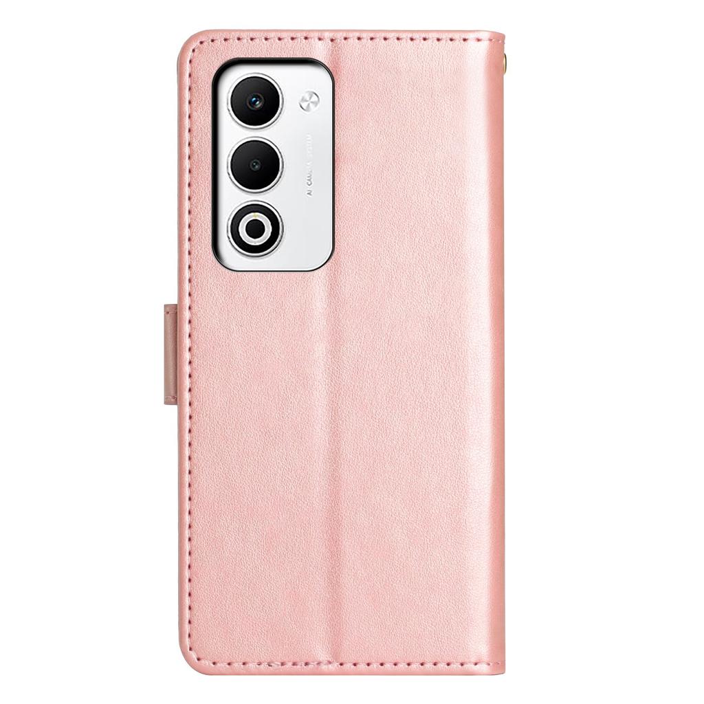 For Oppo A5 4G Leather Wallet Case Butterfly Flower Imprint Phone Cover with Strap