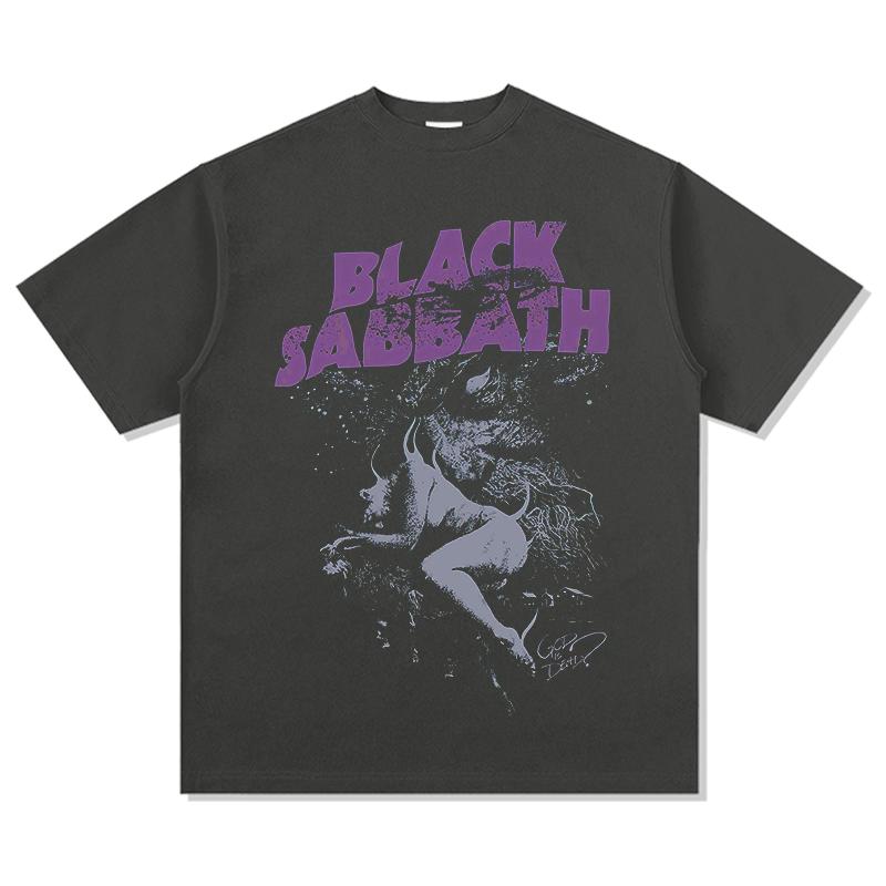 Black Metal Rock Band T-shirt Men Women Fashion Casual Graphic Tops Unisex Oversized T Shirt Hip Hop Tee Clothing Streetwear