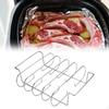 Rib Grill Rack with 4 Slots Accessories Sturdy for Smoking Versatile Space Saving 26x31.5x7.3cm