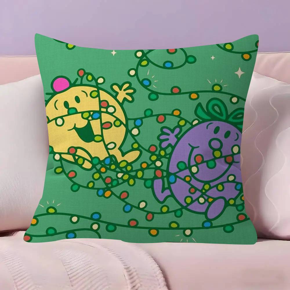 MrMen And LLittle MMiss Cushion Cushion Cover Pillowcase Upholstery Sofa Throw Pillow Home Decor Pillowcas