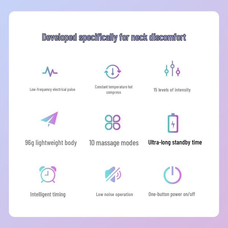 JIANCHENG Mini Cervical Neck Massager with Heat and Pulse Therapy CN plug (adapter included)