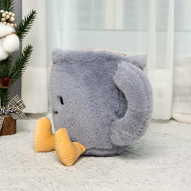 Рабочий скот и лошадь пьют имитацию чашки кофе плюшевая кукла креативная тряпичная кукла офисная кукла украшения