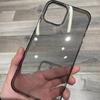 Applicable To IPhone 16 Transparent Black Mobile Phone Case Apple 15 Promax Full-edged PC Hard Case 14/XS/XR Protective Case