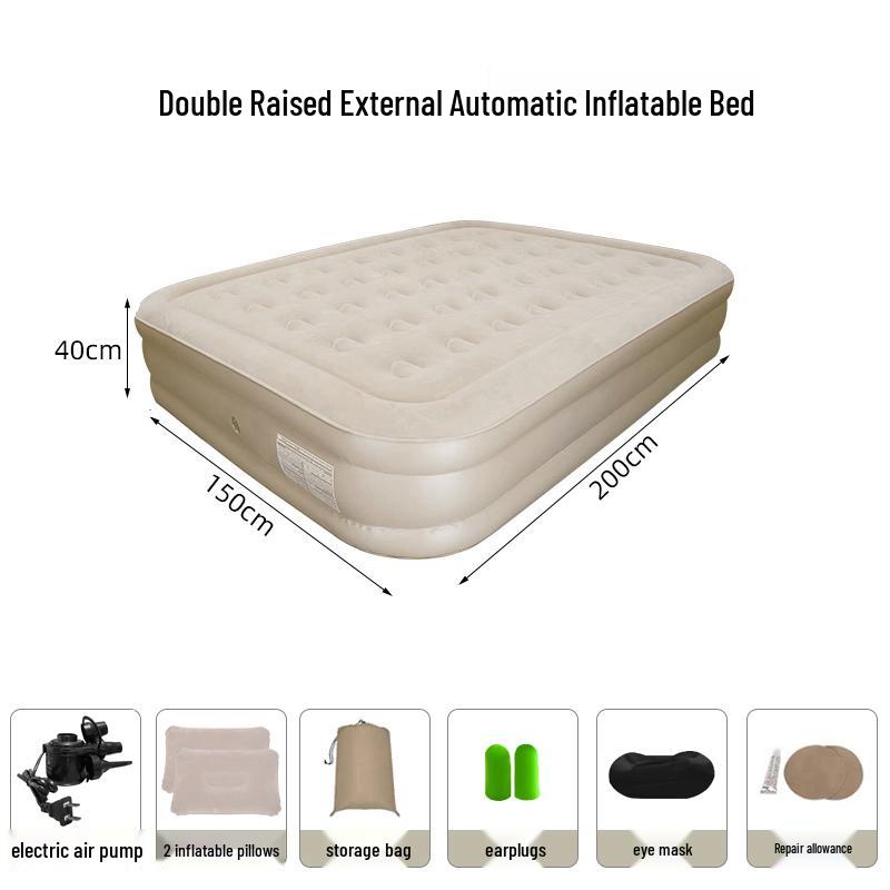 Smart AI Voice-Controlled Inflatable Air Mattress for Outdoor Camping – Thickened Double Bed Sheet