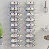 VidaXL Wall-Mounted Wine Rack for 9 Bottles 2 Pcs White Iron