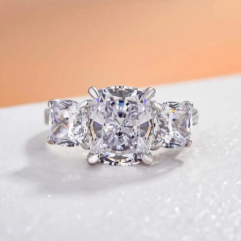 Кольца Huitan Geometric Cubic Zirconia Crystal для женщин, темпераментные свадебные аксессуары, роскошные женские кольца, ювелирные изделия для вечеринок