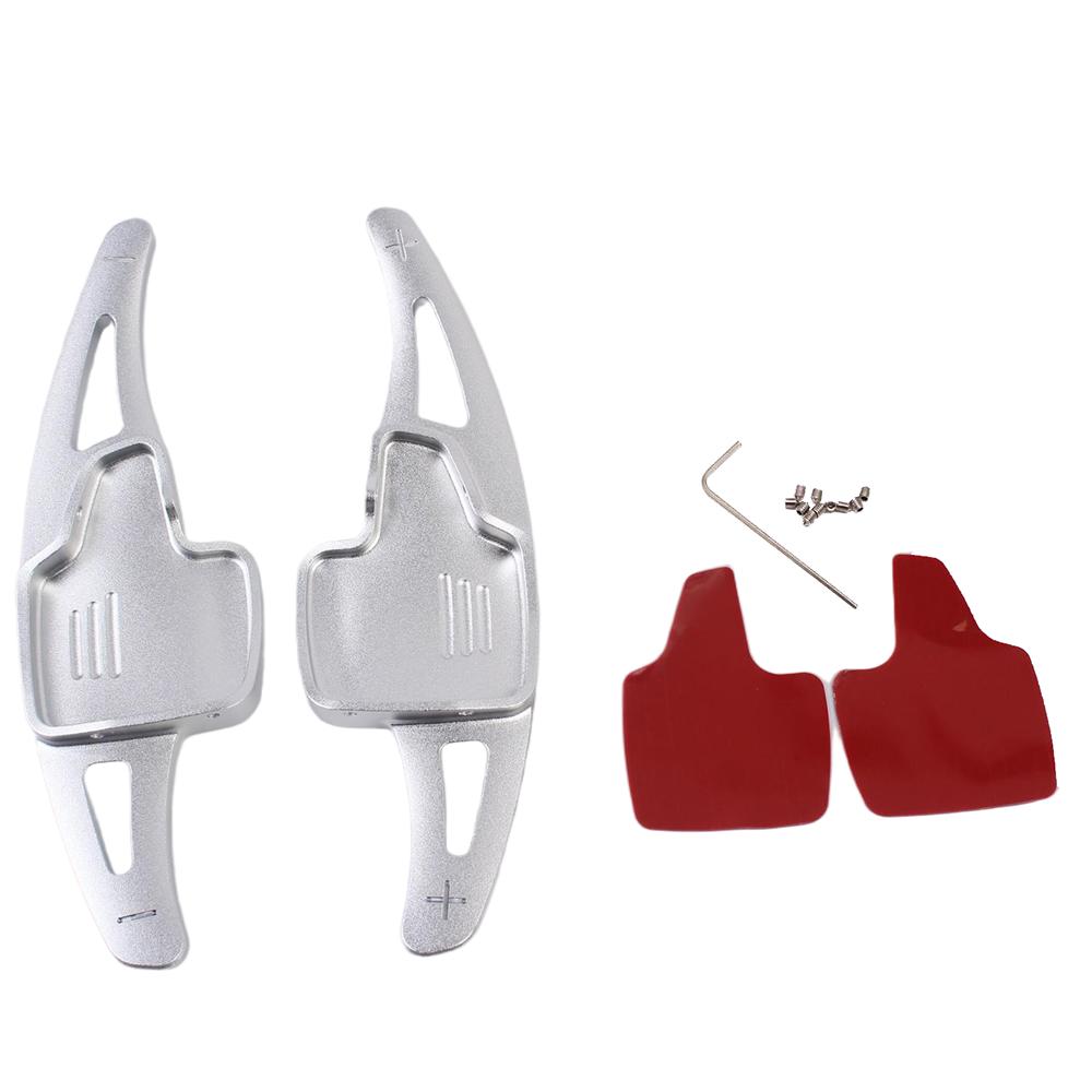 Pair Car Auto Steering Wheel Shift Paddle Extender Stickers Aluminum for 2015-up Ford Focus Kuga, +Ecosport, + Escape