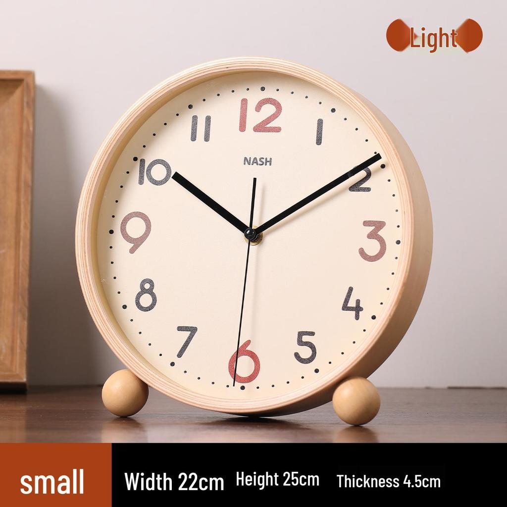 2026 Simple Retro Solid Wood Mantel Clock - High-End Tabletop Ornament for Living Room
