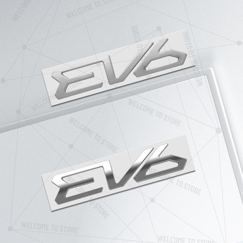 AANA1 Car Styling For KIA EV6 GT-Line EV Electric Logo Metal 3D Letter Rear Trunk Decals Emblem Badge Glossy Black Decor Accessories