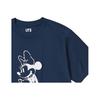Uniqlo Мужская футболка с круглым вырезом и короткими рукавами, мультяшный принт, коллаборация с Disney, Топы, Темно-синий 467916-69
