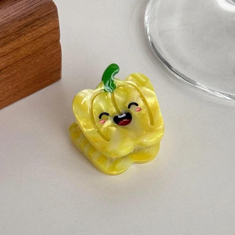 Милые овощи Маленький зажим для волос Ацетатные заколки для волос для женщин Девушек Сладкие заколки Зажим-краб Заколки для волос Детские модные аксессуары