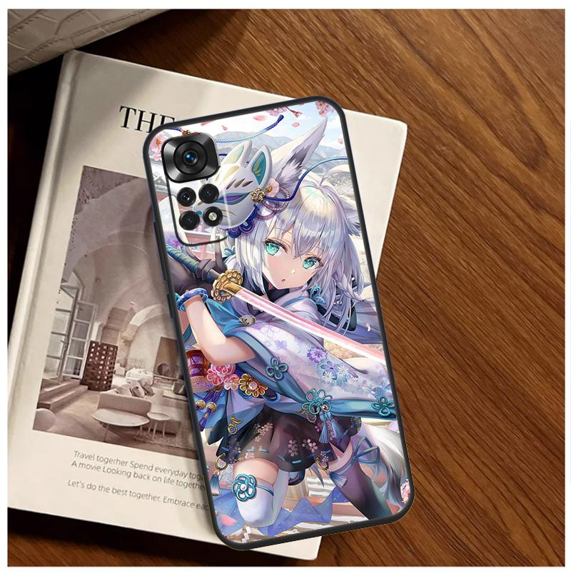 Чехол Hololive Shirakami Fubuki для Xiaomi Redmi Note 13 11 10 9 8 12 Pro Plus 12S 11S 10S 9S 10A 9C 10C 12C 13C Funda