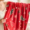 Christmas Throw Blanket Flannel Winter Holiday Bed Blanket Warm Fuzzy Plush Blanket Cozy Xmas Tree Stocking