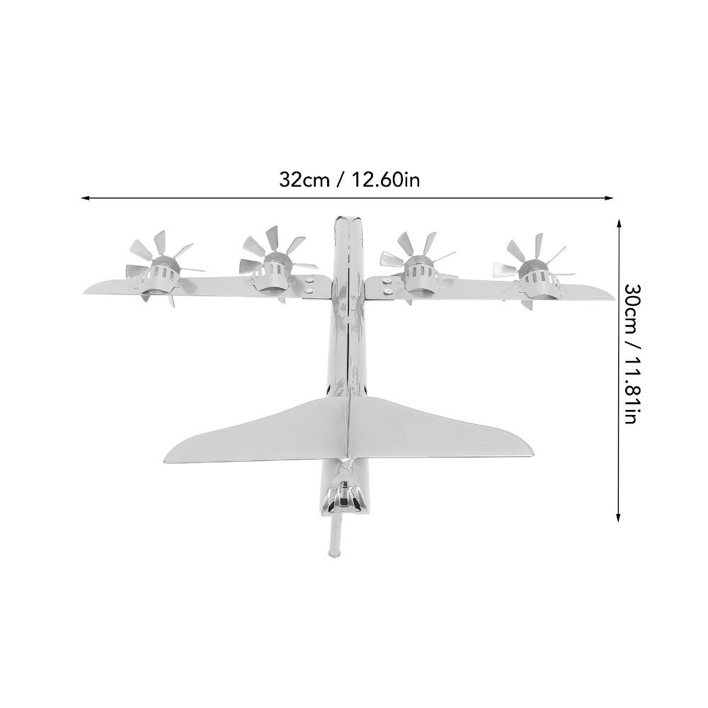8pcs Iron Metal Wind Spinner Silver Garden Windmill Decor Airplane Windmill Garden Yard Patio