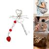 Sweet Cool Girl's Strawberry Heart Lock Butterfly Charm Keychain Bag Pendant Versatile Acrylic Alloy Accessory Keyring