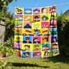 1pc Crayon Shin chan Outdoor Flannel Blanket, Lightweight Warm Cozy for Travel Camping Office Soft Polyester Fabric