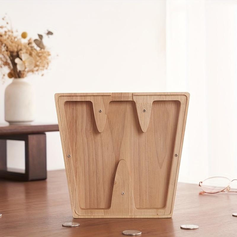 Двадцать шесть английских алфавитов, копилка, монета, деньги, копилка, деревянная коробка для хранения писем, настольное украшение, домашний декор, поделки для детей