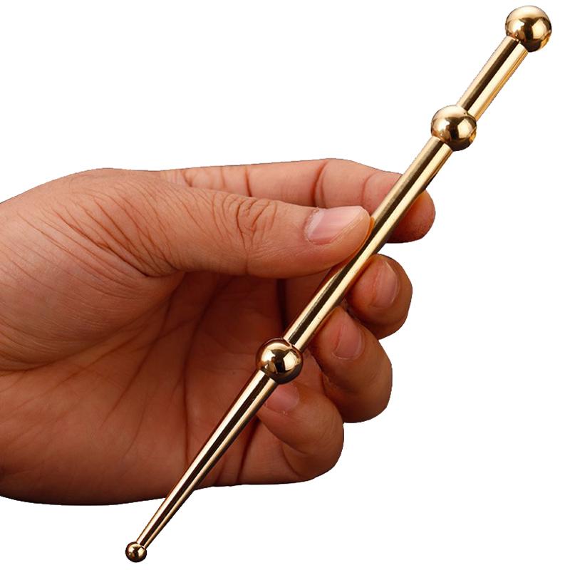 Чистая медная акупрессурная ручка, акупунктурный массажер для ушей, улучшение зрения, акупунктурный массажер для меридианов